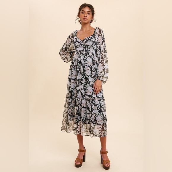 Chiffon floral dress - Picture 1 of 3